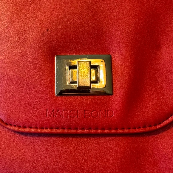 Nice Red Marsi Bond Small Ava Envelope Designer Shoulder Bag Clutch Purse MINTY - Picture 3 of 10